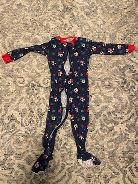Carters Disney Christmas  One-Piece Footed Pajamas